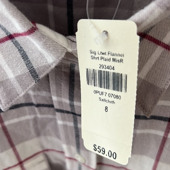 LL Bean Signature Flannel Shirt Plaid new with tags - Picture 2 of 5